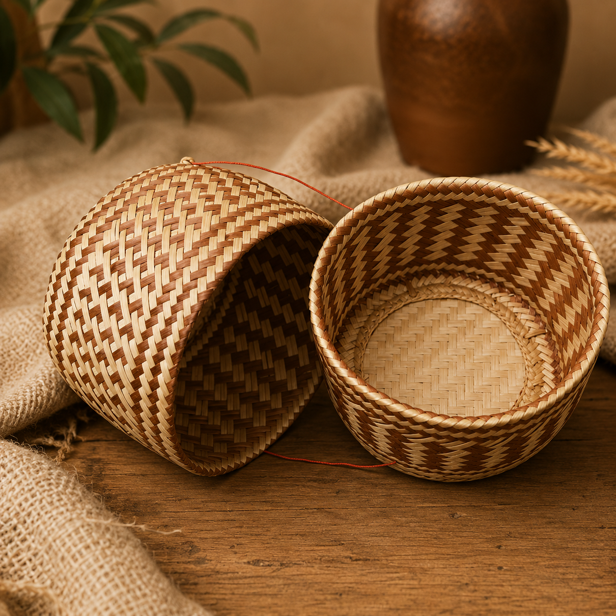 Boîte de riz en bambou